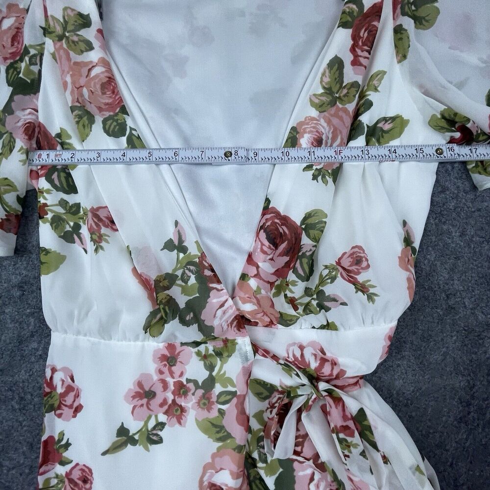 Show Me Your Mumu Dress Large Floral Maxi Boho Cottage Sheer Peasant Hi Low - Picture 5 of 7